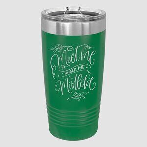 "Meet Me Under the Mistletoe" Insulated Stainless Steel Travel Mug